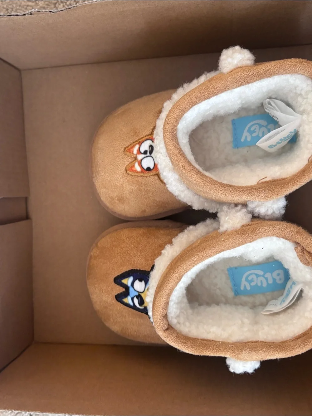 Bluey Kids Shoes Box - Tan